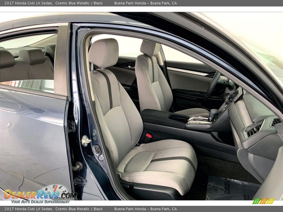 2017 Honda Civic LX Sedan Cosmic Blue Metallic / Black Photo #6