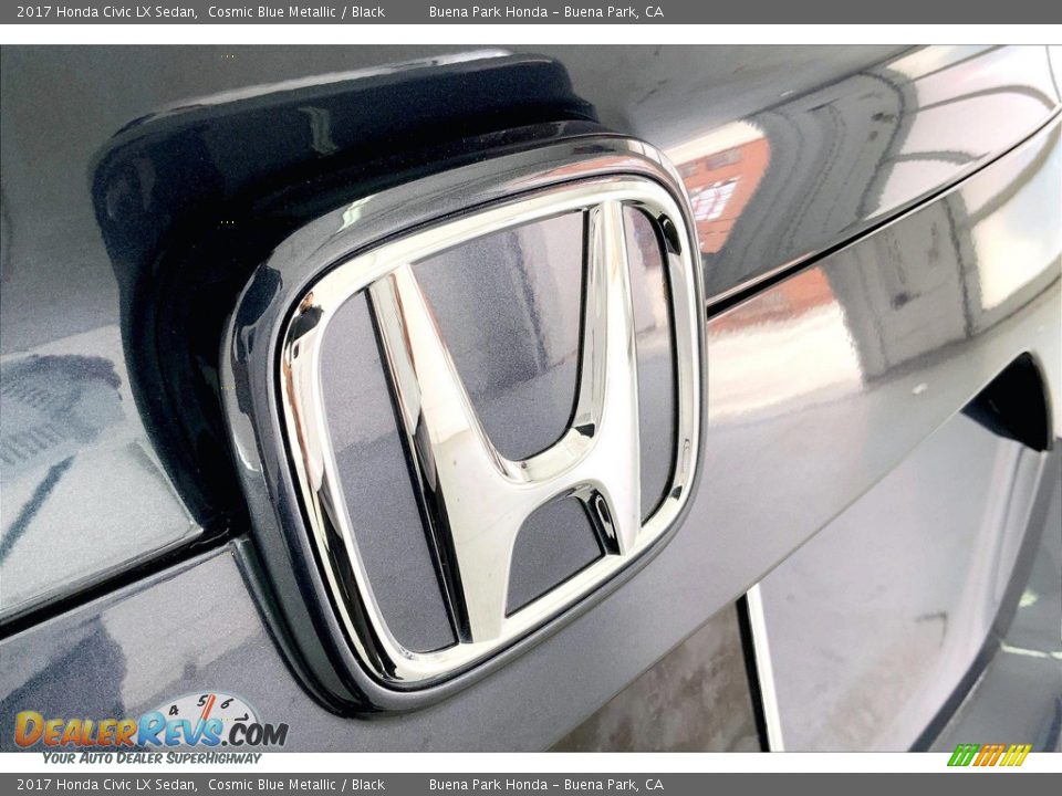 2017 Honda Civic LX Sedan Cosmic Blue Metallic / Black Photo #7