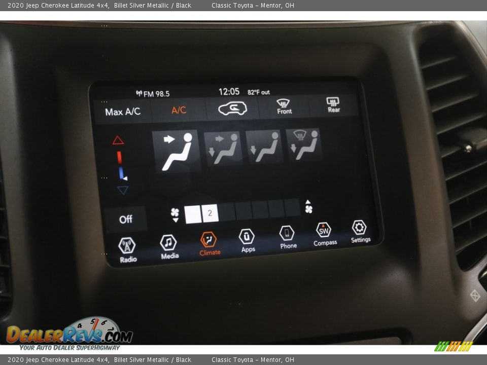 2020 Jeep Cherokee Latitude 4x4 Billet Silver Metallic / Black Photo #10