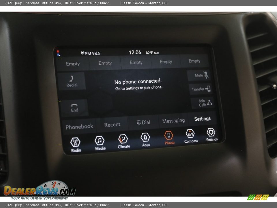 2020 Jeep Cherokee Latitude 4x4 Billet Silver Metallic / Black Photo #11