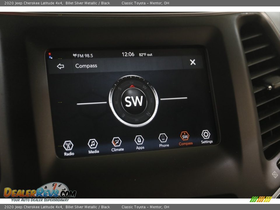 2020 Jeep Cherokee Latitude 4x4 Billet Silver Metallic / Black Photo #12