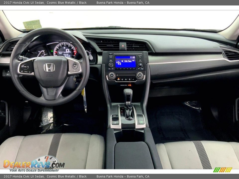 2017 Honda Civic LX Sedan Cosmic Blue Metallic / Black Photo #15