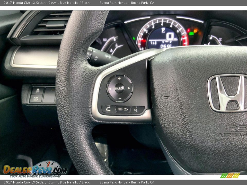 2017 Honda Civic LX Sedan Cosmic Blue Metallic / Black Photo #21