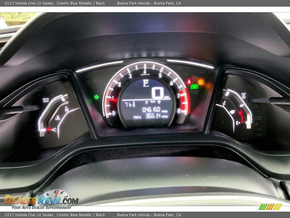 2017 Honda Civic LX Sedan Cosmic Blue Metallic / Black Photo #23