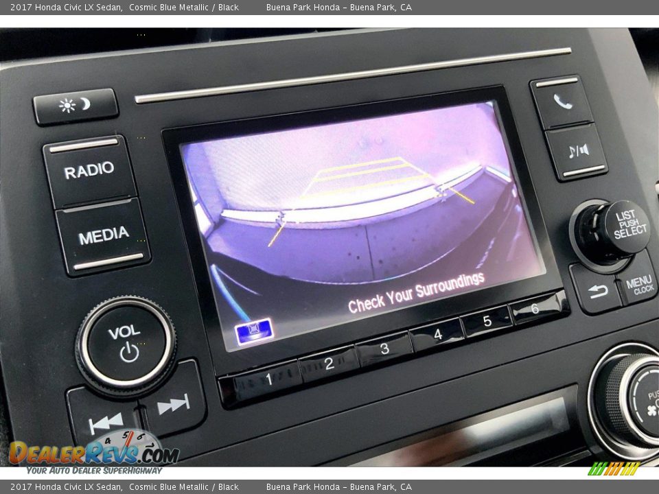 2017 Honda Civic LX Sedan Cosmic Blue Metallic / Black Photo #24