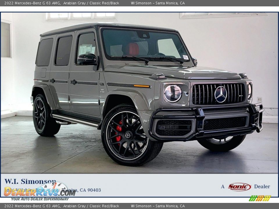 2022 Mercedes-Benz G 63 AMG Arabian Gray / Classic Red/Black Photo #1