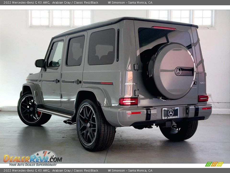 2022 Mercedes-Benz G 63 AMG Arabian Gray / Classic Red/Black Photo #2