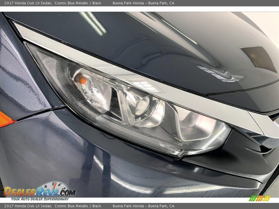 2017 Honda Civic LX Sedan Cosmic Blue Metallic / Black Photo #28