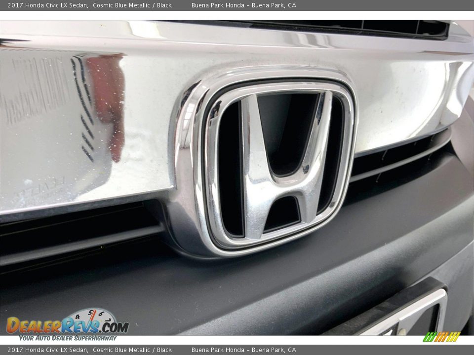 2017 Honda Civic LX Sedan Cosmic Blue Metallic / Black Photo #30