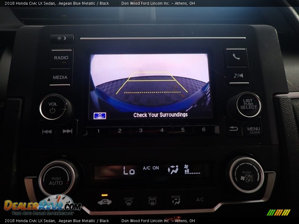 2018 Honda Civic LX Sedan Aegean Blue Metallic / Black Photo #2