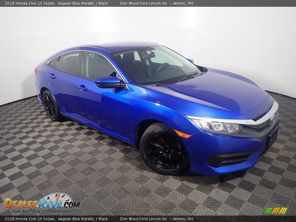 Front 3/4 View of 2018 Honda Civic LX Sedan Photo #3