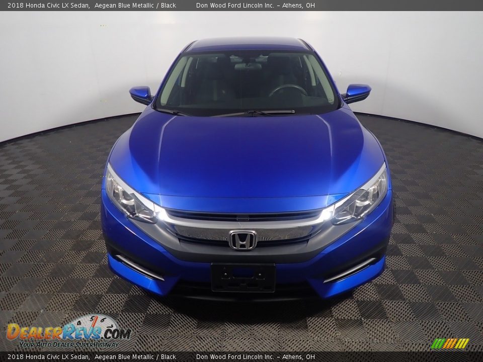 2018 Honda Civic LX Sedan Aegean Blue Metallic / Black Photo #5