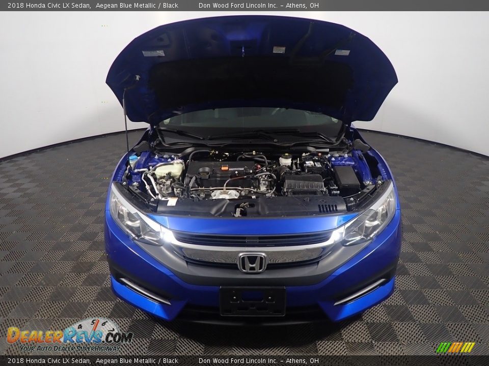 2018 Honda Civic LX Sedan Aegean Blue Metallic / Black Photo #6