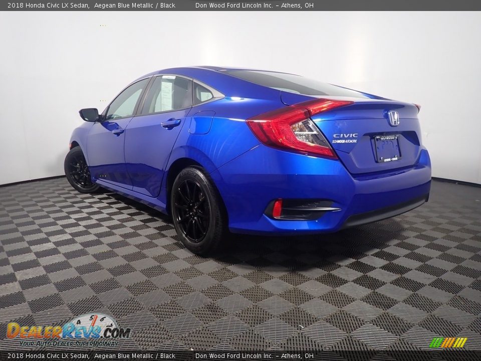 2018 Honda Civic LX Sedan Aegean Blue Metallic / Black Photo #11