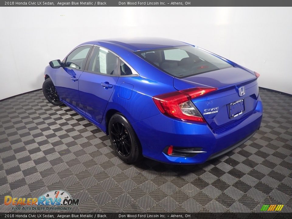 Aegean Blue Metallic 2018 Honda Civic LX Sedan Photo #12