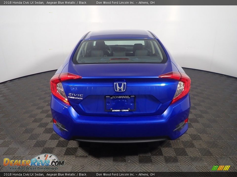 2018 Honda Civic LX Sedan Aegean Blue Metallic / Black Photo #13