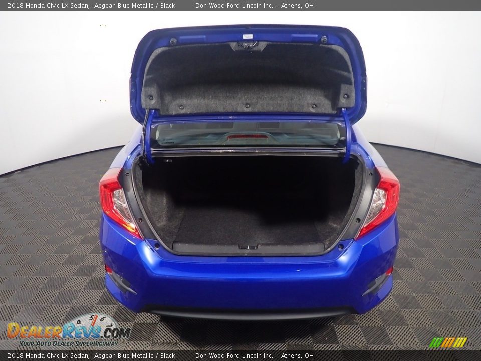 2018 Honda Civic LX Sedan Aegean Blue Metallic / Black Photo #14
