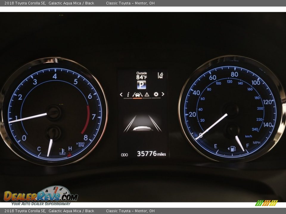 2018 Toyota Corolla SE Galactic Aqua Mica / Black Photo #8
