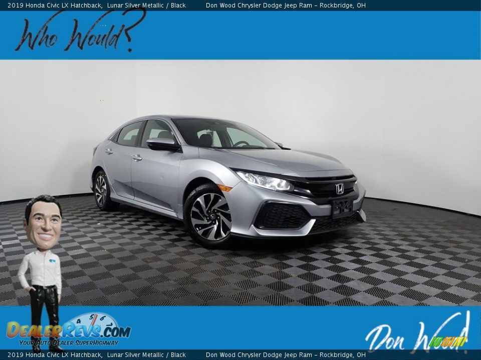 2019 Honda Civic LX Hatchback Lunar Silver Metallic / Black Photo #1