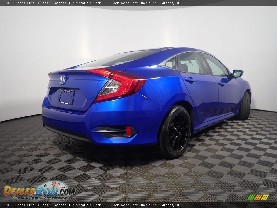 2018 Honda Civic LX Sedan Aegean Blue Metallic / Black Photo #16