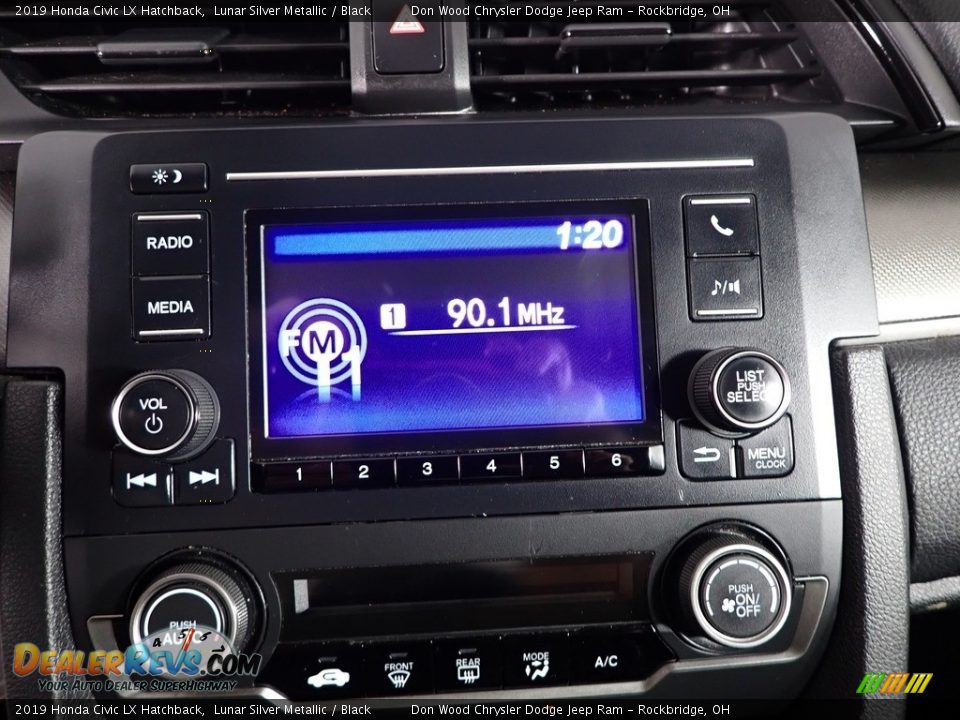 2019 Honda Civic LX Hatchback Lunar Silver Metallic / Black Photo #2