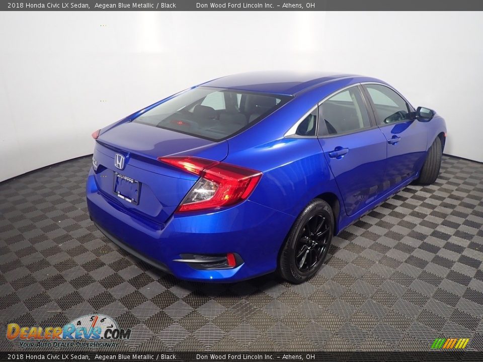 2018 Honda Civic LX Sedan Aegean Blue Metallic / Black Photo #17