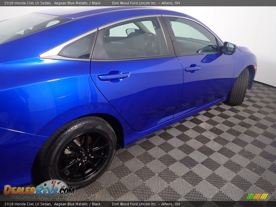 2018 Honda Civic LX Sedan Aegean Blue Metallic / Black Photo #19