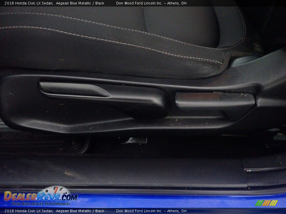 2018 Honda Civic LX Sedan Aegean Blue Metallic / Black Photo #23