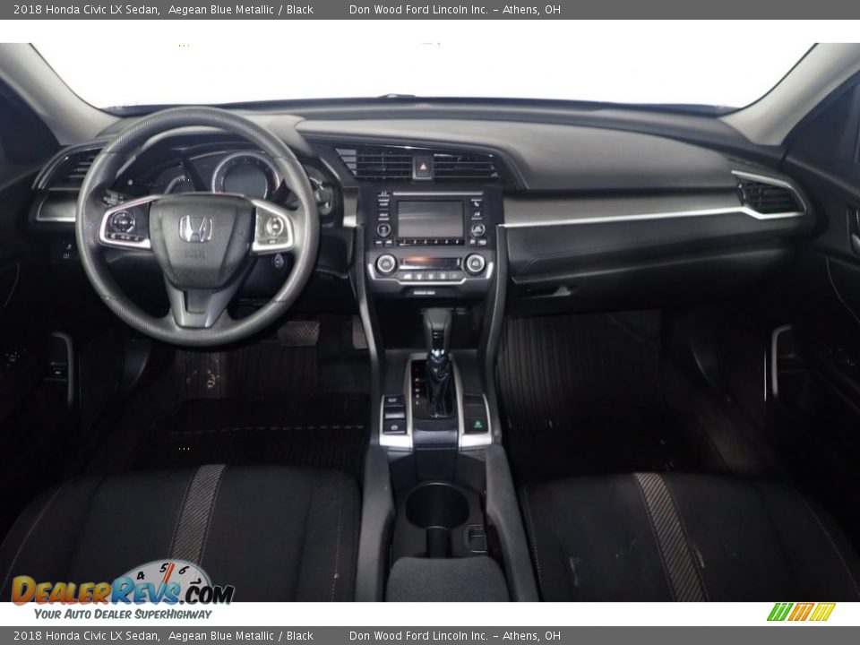 2018 Honda Civic LX Sedan Aegean Blue Metallic / Black Photo #24