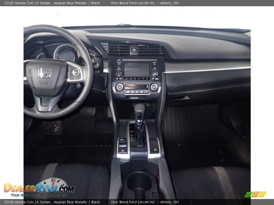 2018 Honda Civic LX Sedan Aegean Blue Metallic / Black Photo #25