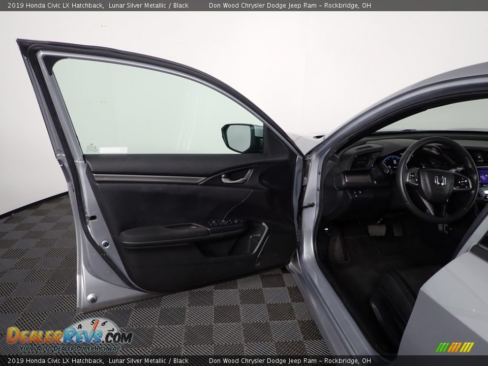 2019 Honda Civic LX Hatchback Lunar Silver Metallic / Black Photo #11