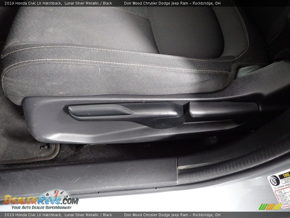 2019 Honda Civic LX Hatchback Lunar Silver Metallic / Black Photo #13