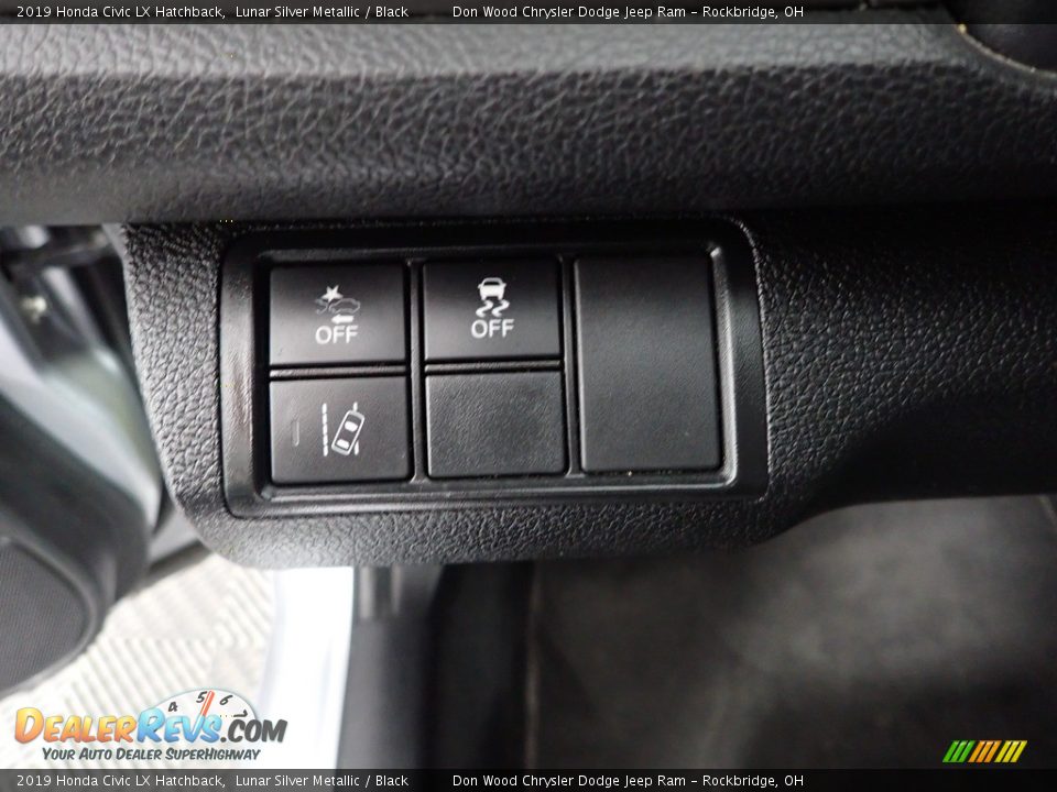 2019 Honda Civic LX Hatchback Lunar Silver Metallic / Black Photo #15