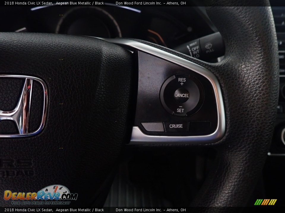 2018 Honda Civic LX Sedan Aegean Blue Metallic / Black Photo #30