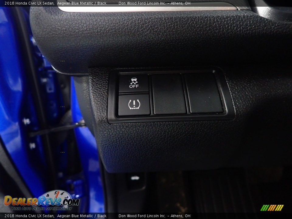2018 Honda Civic LX Sedan Aegean Blue Metallic / Black Photo #31