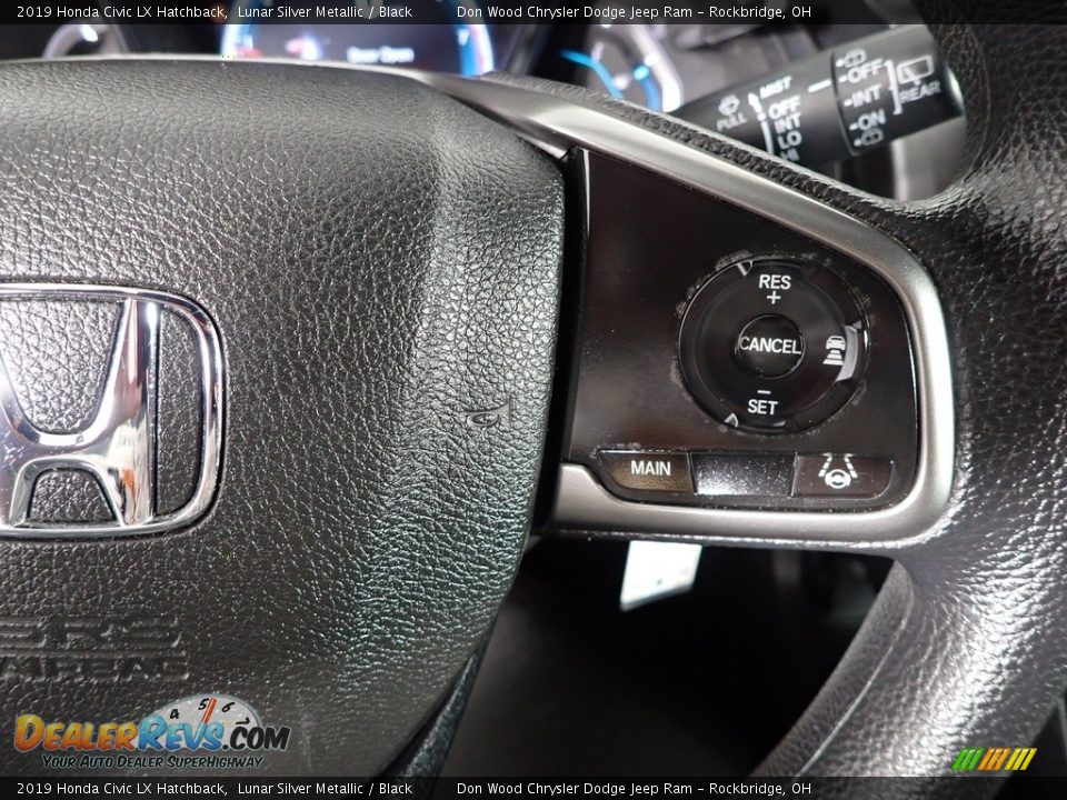 2019 Honda Civic LX Hatchback Lunar Silver Metallic / Black Photo #17