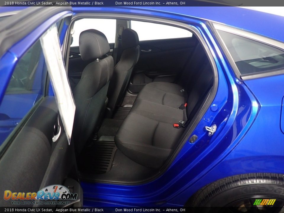 2018 Honda Civic LX Sedan Aegean Blue Metallic / Black Photo #35