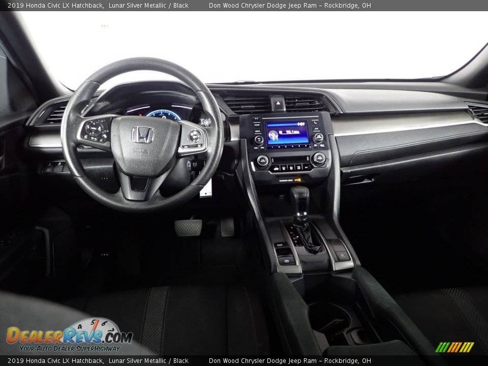 2019 Honda Civic LX Hatchback Lunar Silver Metallic / Black Photo #24
