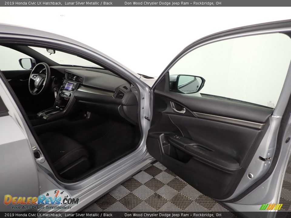 2019 Honda Civic LX Hatchback Lunar Silver Metallic / Black Photo #25