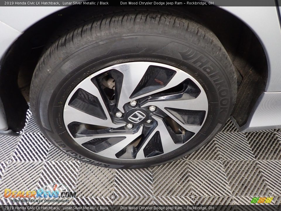 2019 Honda Civic LX Hatchback Lunar Silver Metallic / Black Photo #29