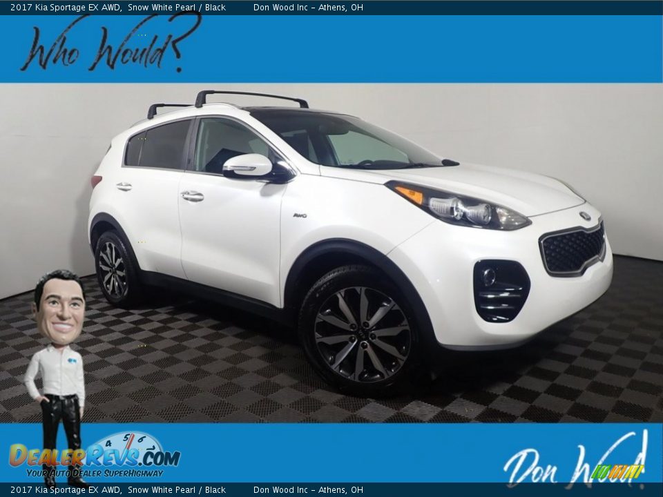 2017 Kia Sportage EX AWD Snow White Pearl / Black Photo #1