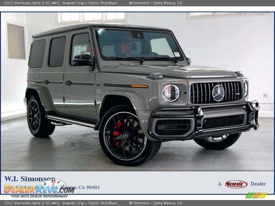 2022 Mercedes-Benz G 63 AMG Arabian Gray / Classic Red/Black Photo #1