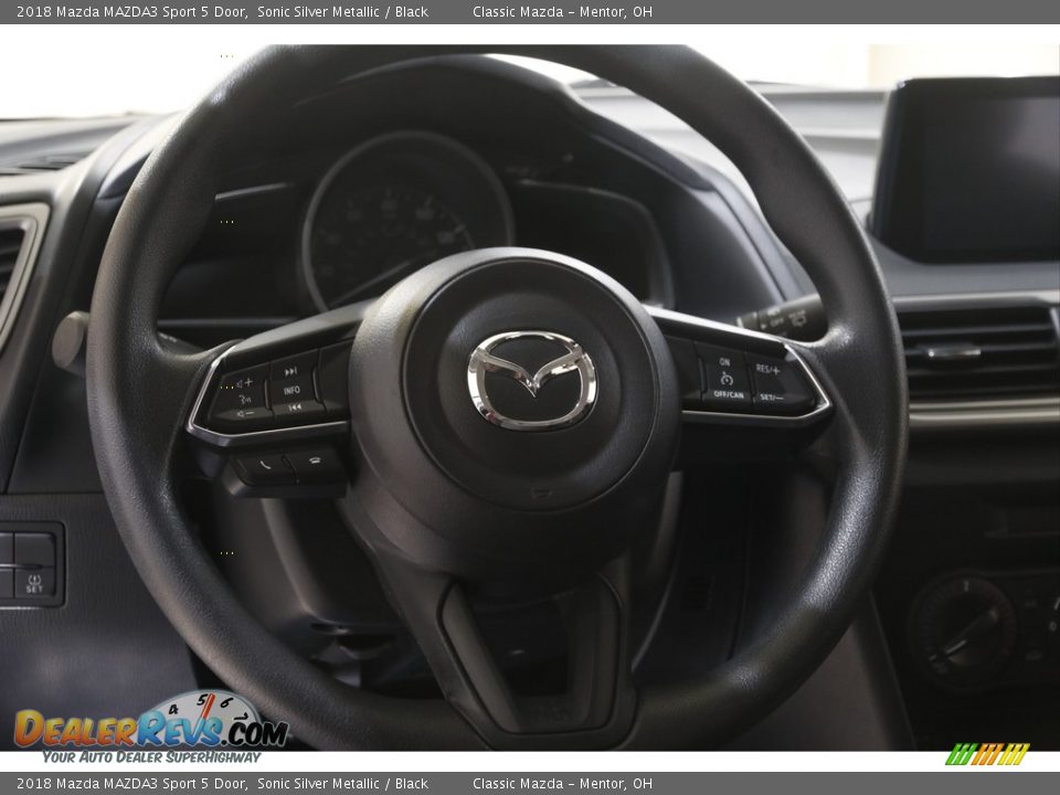 2018 Mazda MAZDA3 Sport 5 Door Sonic Silver Metallic / Black Photo #7