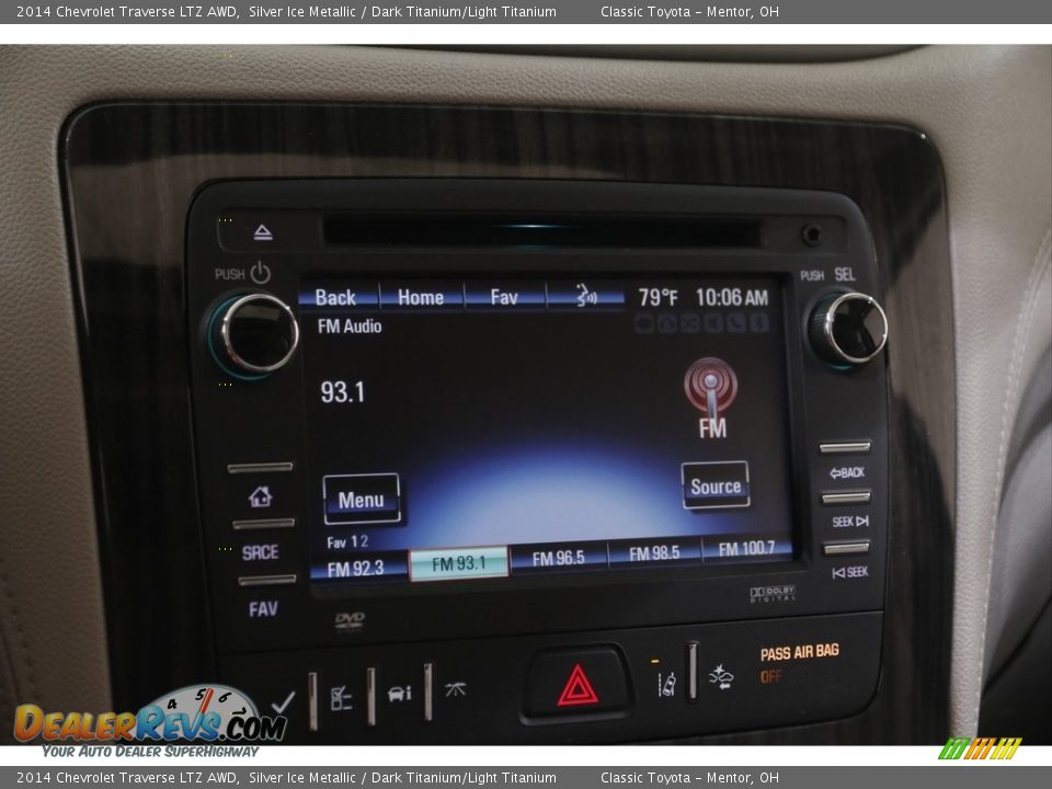 2014 Chevrolet Traverse LTZ AWD Silver Ice Metallic / Dark Titanium/Light Titanium Photo #10