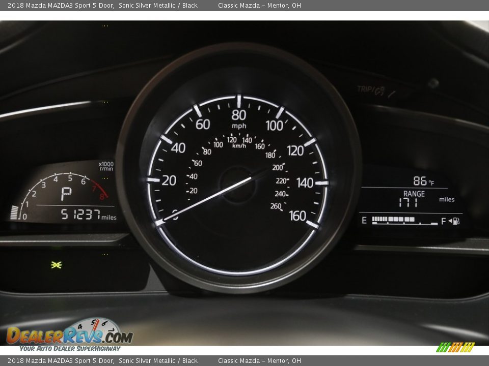 2018 Mazda MAZDA3 Sport 5 Door Sonic Silver Metallic / Black Photo #8