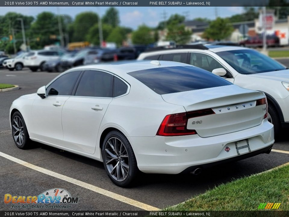 2018 Volvo S90 T5 AWD Momentum Crystal White Pearl Metallic / Charcoal Photo #7