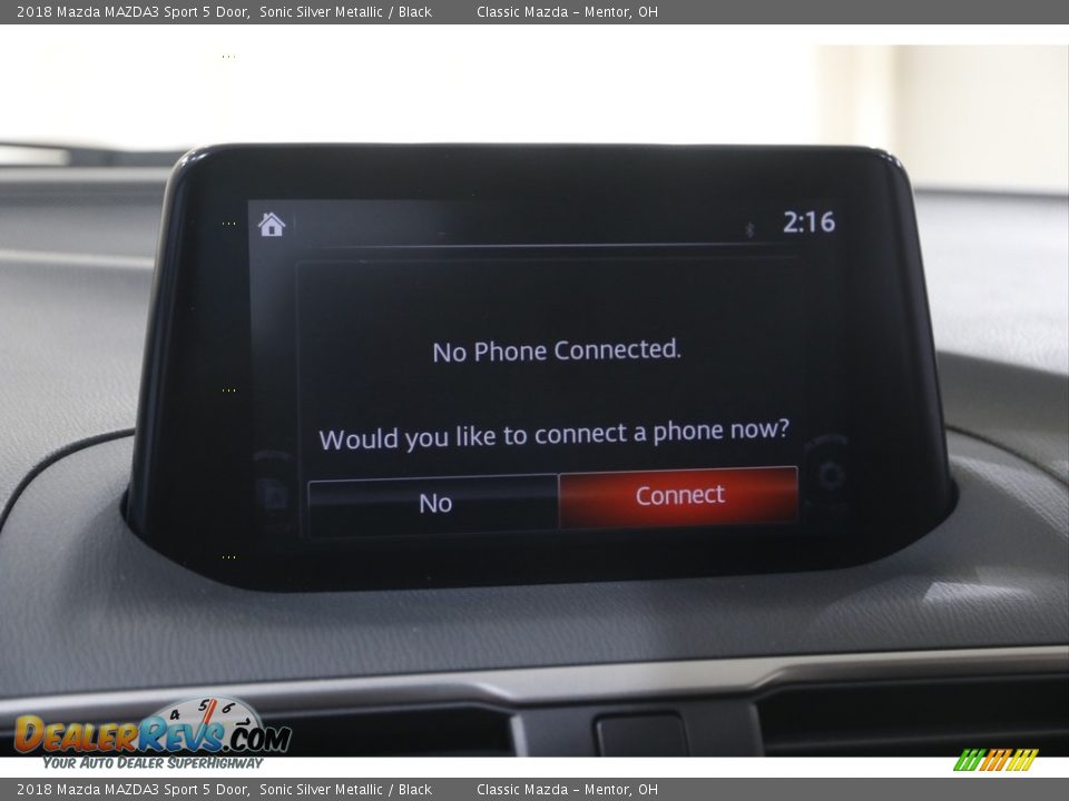 2018 Mazda MAZDA3 Sport 5 Door Sonic Silver Metallic / Black Photo #10