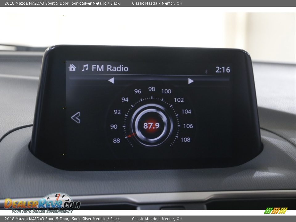 2018 Mazda MAZDA3 Sport 5 Door Sonic Silver Metallic / Black Photo #11