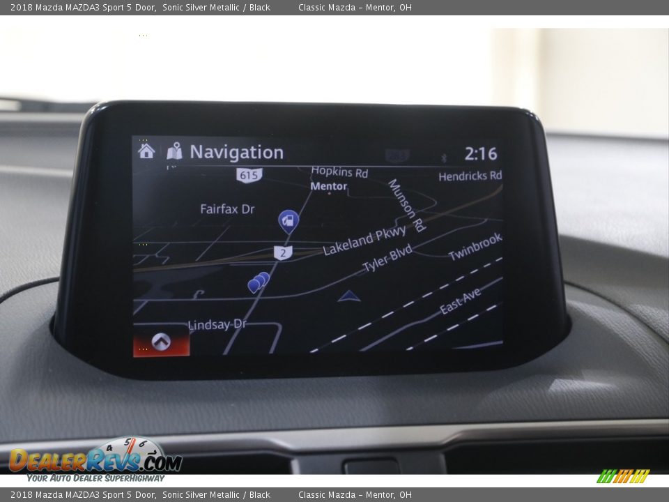 2018 Mazda MAZDA3 Sport 5 Door Sonic Silver Metallic / Black Photo #12