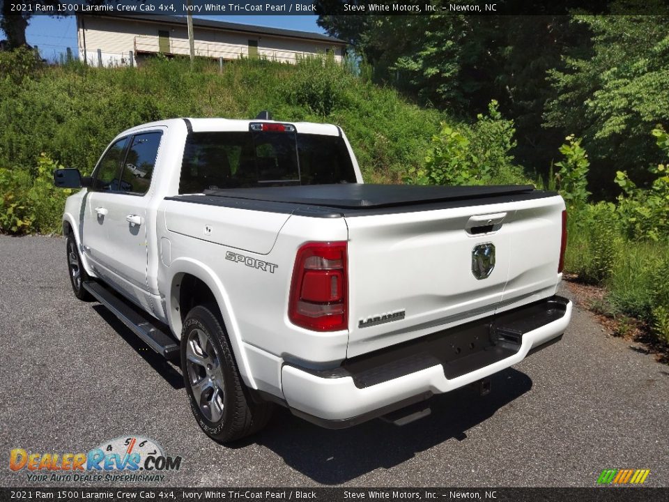2021 Ram 1500 Laramie Crew Cab 4x4 Ivory White Tri-Coat Pearl / Black Photo #11